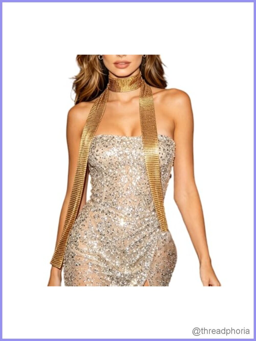 Sequin Sparkly Scarf Skinny Disco Neck Tie Party Accessory Women